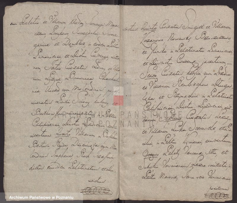 Obraz 5 z jednostki "Rafał Leszczyński, wojewoda łęczycki, starosta generalny Wielkopolski, starosta odolanowski nadaje Kasprowi Gotfrydowi Ditrychowi mieszczaninowi leszczyńskiemu określone bliżej grunta i plac"