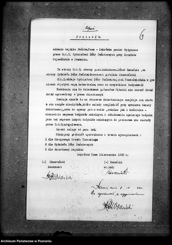 Obraz 10 z jednostki "Sprawy Domen majątki przekazane min. Rolnictwa i Dób Państw. przez Okręgowy Urząd Ziemski"