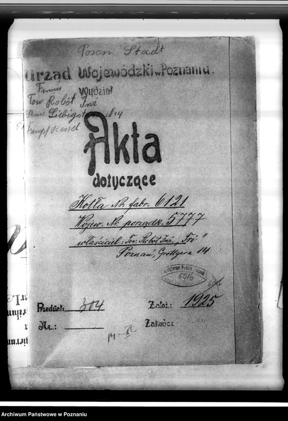 Obraz 4 z jednostki "Towarzystwo robót inżynieryjnych "Tri" w Poznaniu ul. Grottgera 14 nr woj. 5777"