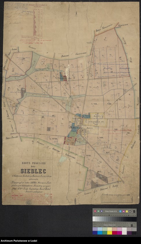 Obraz 1 z jednostki "Odrys pomiaru Dóbr Siedlec ..."