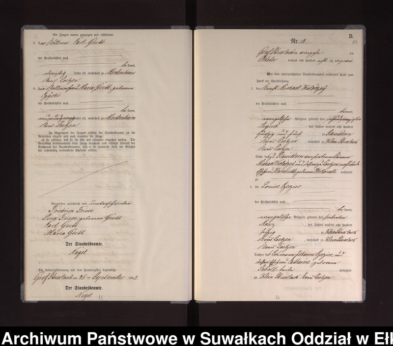 image.from.unit.number "Heiraths-Neben-Register des Preussischen Standes-Amtes Gross Stüerlack Kreis Loetzen"