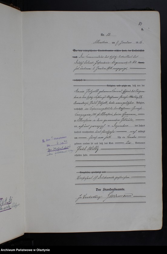 image.from.unit.number "Geburts-Haupt-Register Tom I, Nr 1-598"