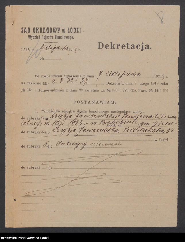 Obraz 10 z jednostki "Janiszewska Cecylja- pensjonat"