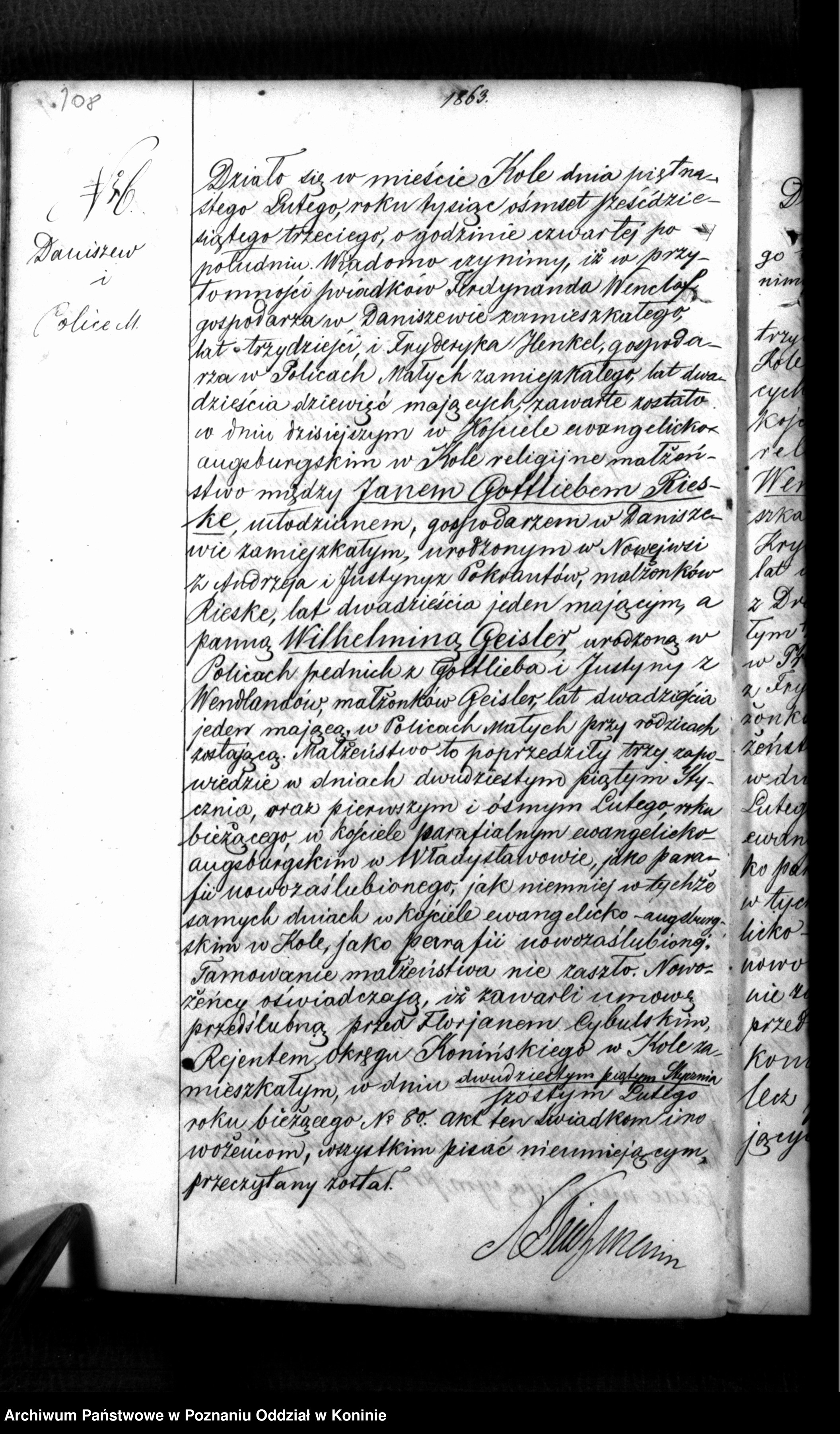 Skan z jednostki: Księga małżeństw