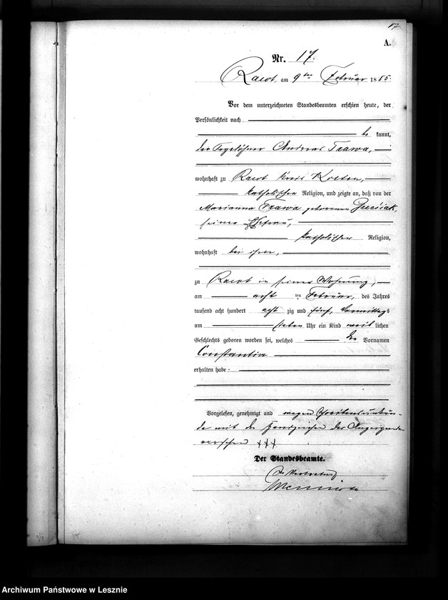 Obraz 20 z jednostki "[Księga urodzeń]"