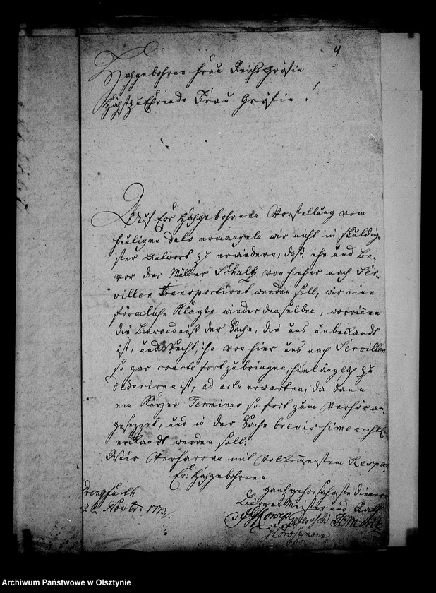 image.from.unit.number "Correspondence die Serwillensche Müle betr. /Surwile; kętrz./"