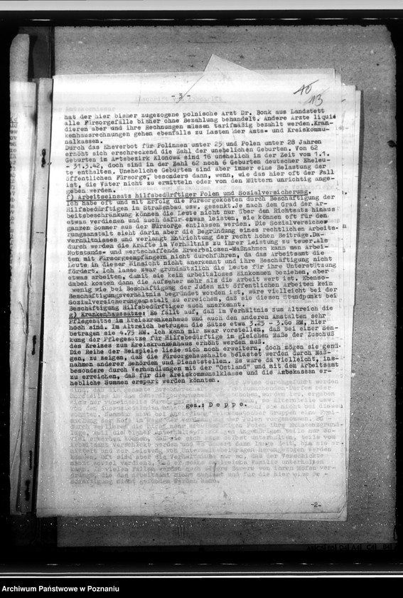 Obraz 19 z jednostki "Tätigkeitsberichte des Landrats des Kreises Schieratz über gemeindliche Finanz- und Steuerpolitik, sowie die Volkspflegekosten und Massnahmen auf dem Gebiete der Volkspflege"