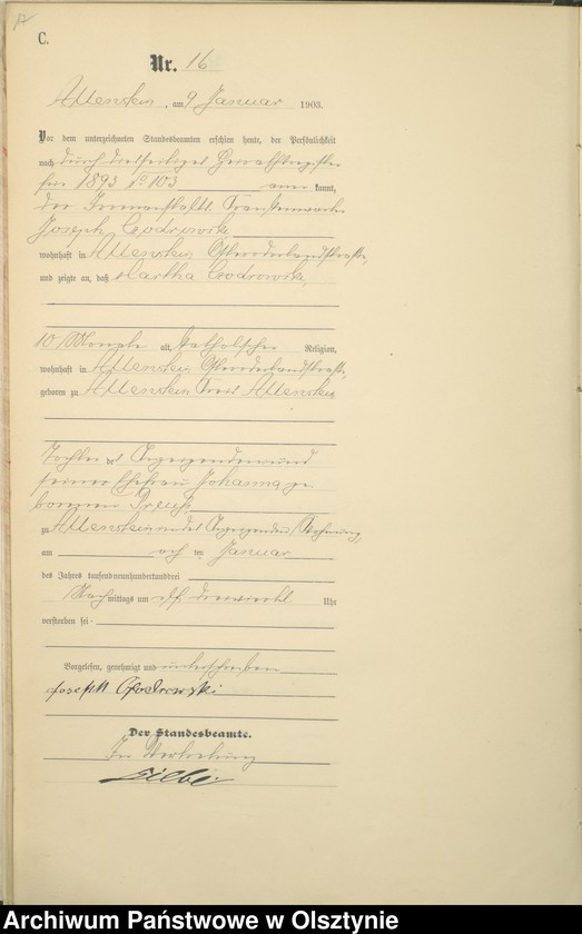 image.from.unit.number "Sterbe-Haupt-Register Tom I,Nr 1 - 395"