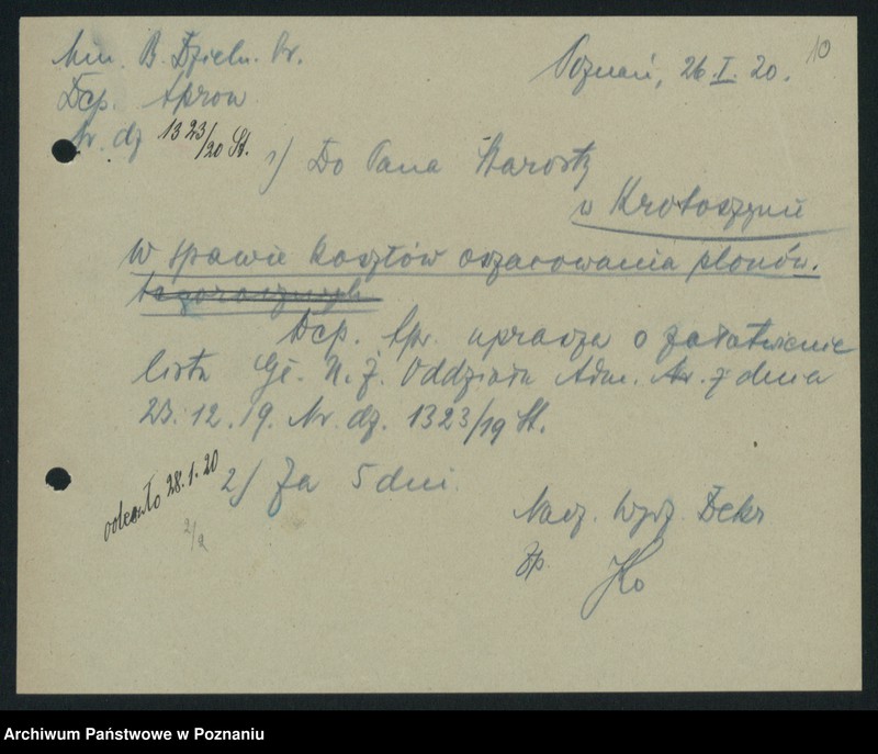 Obraz 12 z jednostki "[Statystyka produkcji rolnej - wynagrodzenia za oszacowanie plonów w 1919 roku]"