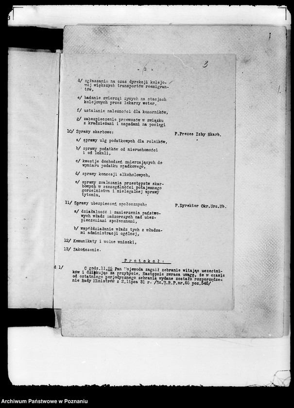 Obraz 7 z jednostki "Protokoły z zebrań periodycznych władz i urzędów II instancji"