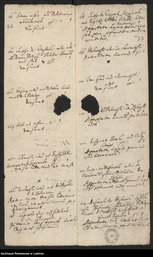Obraz 16 z jednostki "Regestrum Simplicium Causarum Conseruatarum & Recentium Criminum Anni Dni 1644"
