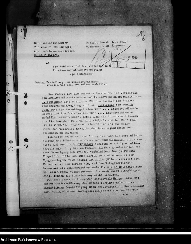 Obraz 10 z jednostki "Kriegsverdienst- Auszeichnungen, Bestimmungen, Schriftwechsel usw."