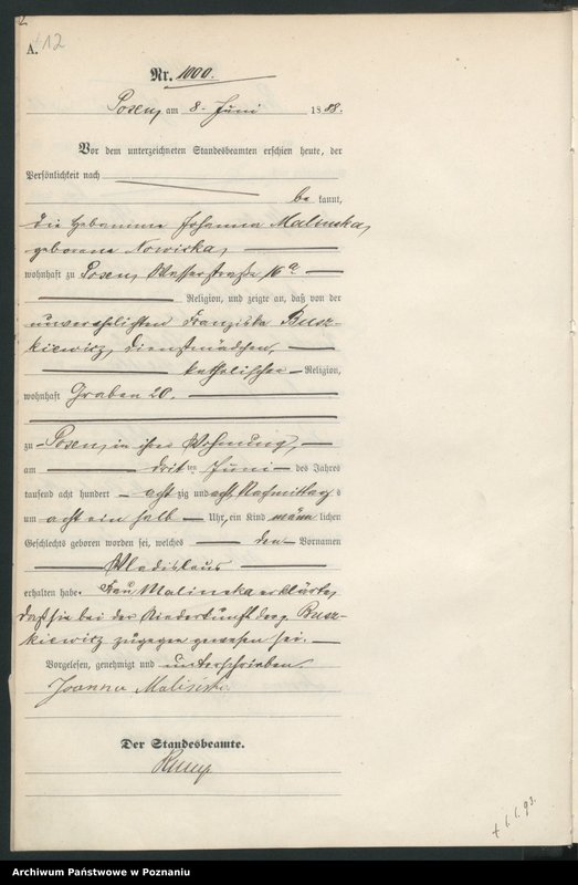 Obraz 15 z jednostki "Księga urodzeń t. III"