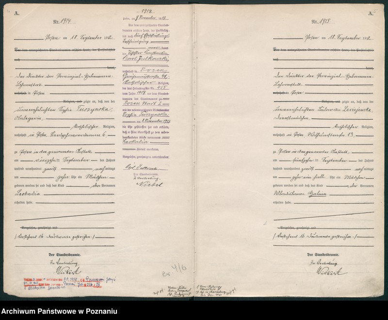 Obraz 5 z jednostki "Księga miejscowa urodzeń tom V -VI [Rejestr główny urodzeń]"