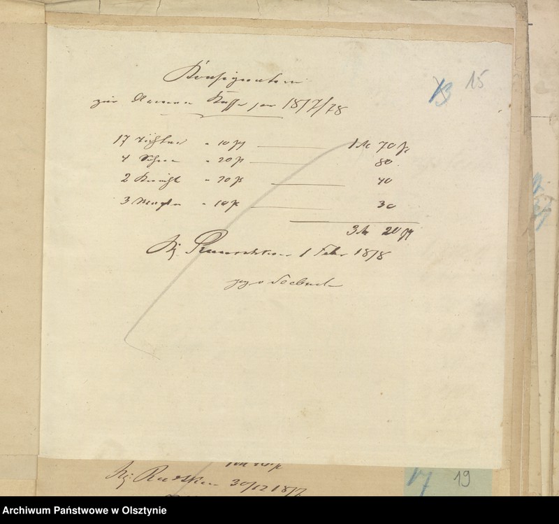 image.from.unit.number "Einnahme und Ausgabe Beläge des Kirchspiels Armen Kassen-Rechnung"