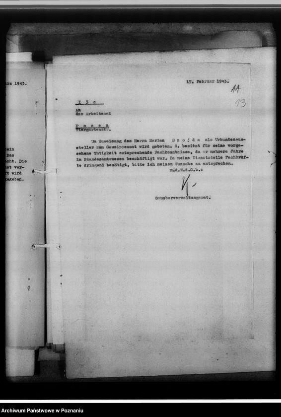 Obraz 17 z jednostki "[Korespondencja w sprawach organizacyjnych], Kreissippenamt Mogilno"