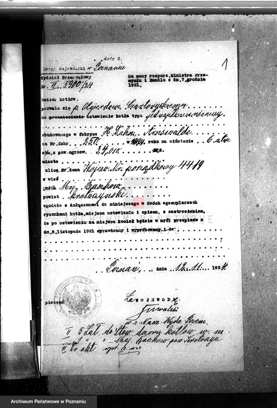 image.from.unit.number "Majętność Boszków, pow. krotoszyński Gorzelnia rolnicza O. Czartoryskiego"