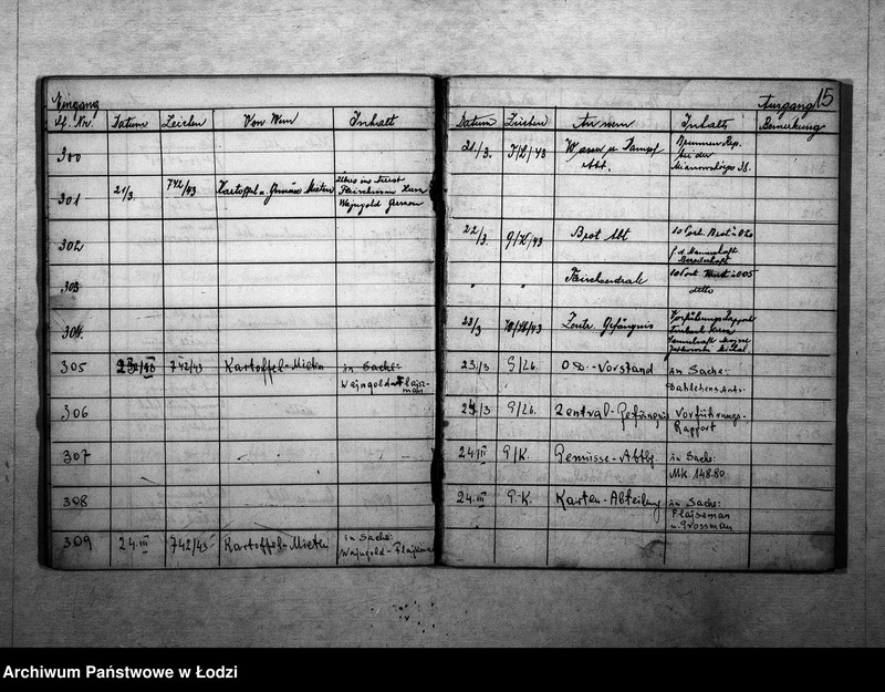 Obraz 19 z jednostki "[Dziennik korespondencji przychodzącej i wychodzącej IV rewiru]"