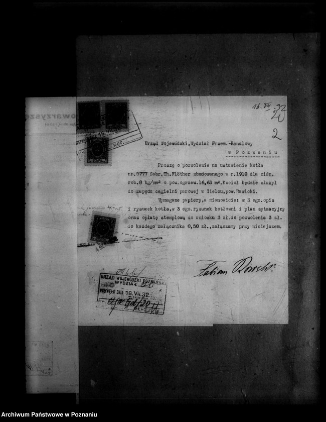 image.from.unit.number "Cegielnia F. Kowalskiego w Sielcu powiat rawicki nr woj. kotła 796"