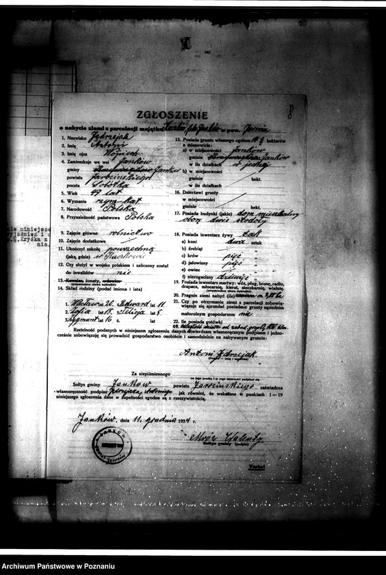 image.from.unit.number "Parcelacja prywatna majątku Kuczków powiatu jarocińskiego - folwark Janków"