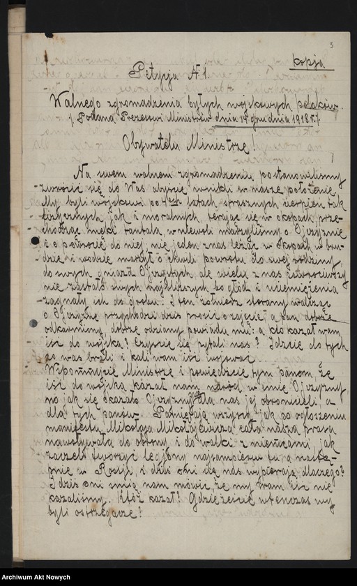 image.from.unit.number "Związek byłych wojskowych Polaków. Memoriały dotyczące spraw bytowych: posad, pomocy"