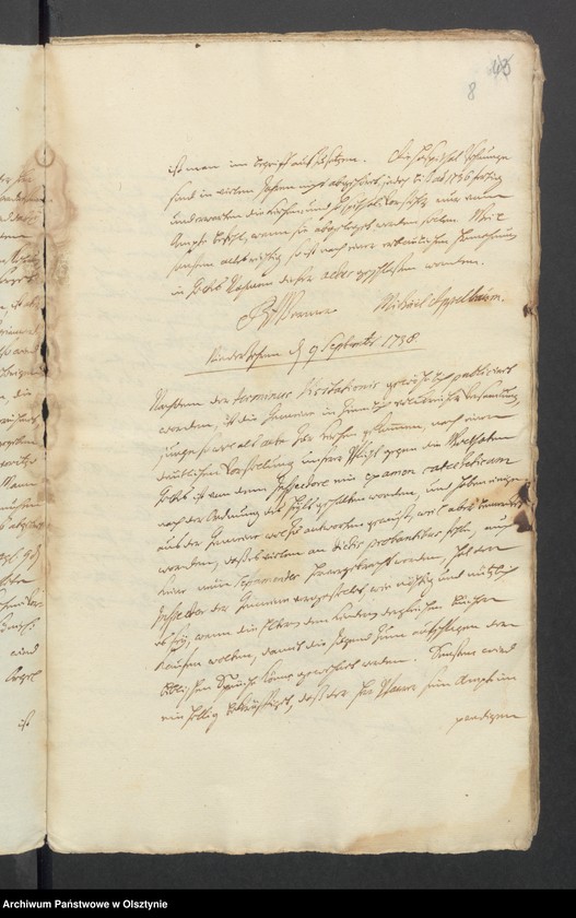 image.from.unit.number "Copia der geführten Kirchen Visitstions Recesse der Ämter Marienwerder [Kwidzyn] Schönberg [Szymbark] und Deutsch Eylau [Iława] de Anno 1738"