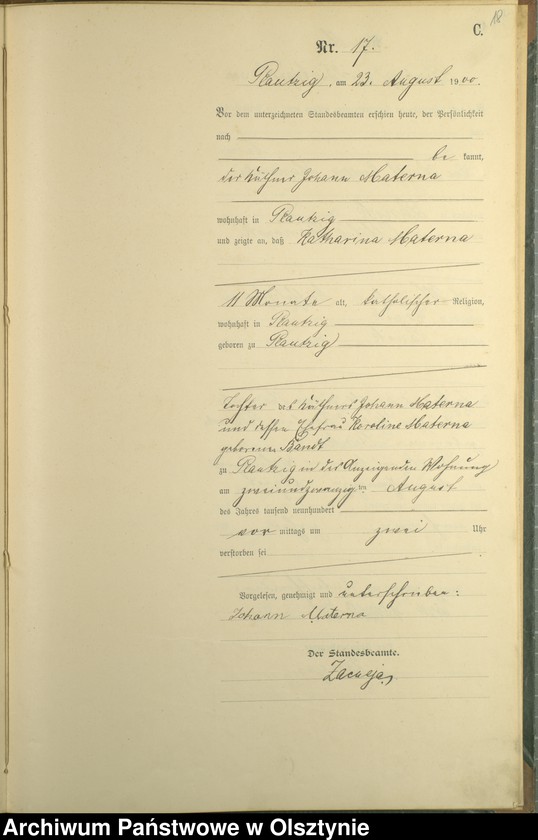 image.from.unit.number "Sterbe-haupt-Register Nr 1 - 23"