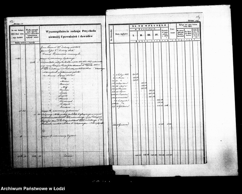 Obraz 11 z jednostki "Manuał przychodu i wydatku kasy ekonomicznej m. Łodzi na rok 1852"