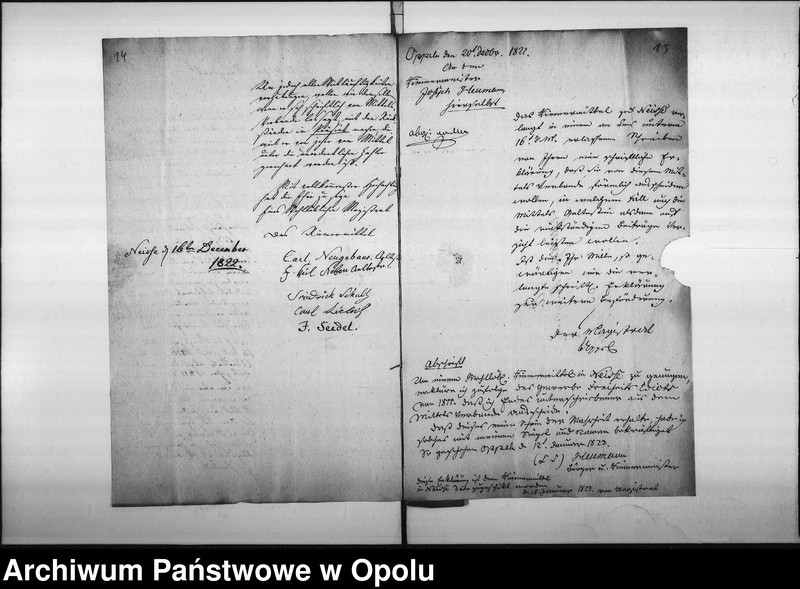 Obraz 15 z jednostki "Acta specialia die Beschwerde des Riemermittels zu Neisse entgegen den hiesigen Riemermeister Joseph Heumann wegen verweigerter Bezahlung der Mittels-Beiträge betreffend Vol: I de anno 1819"