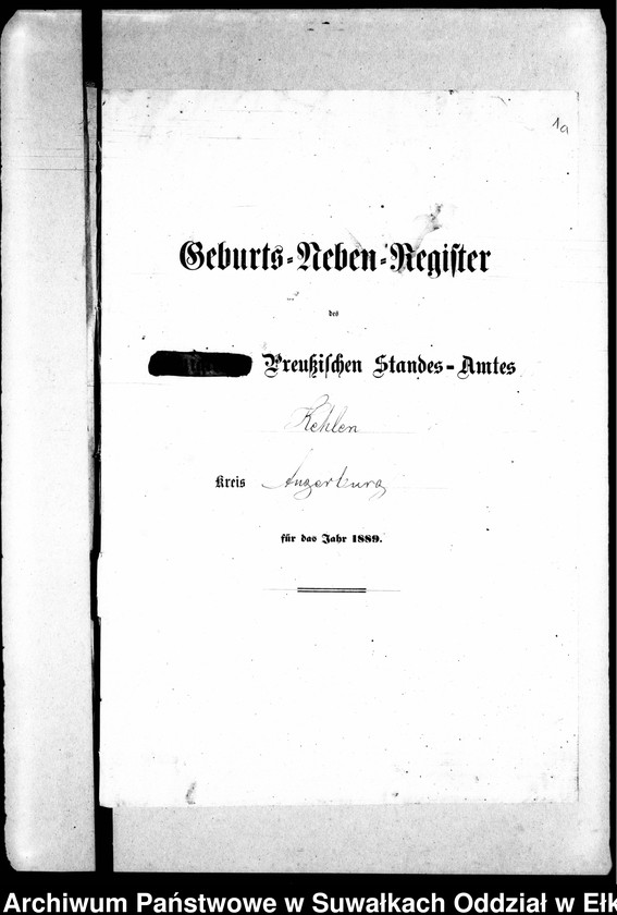 image.from.unit.number "Geburts-Neben-Register des Preussischen Standes-Amtes Kehlen Kreis Angerburg"