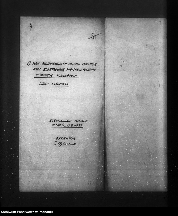 Obraz 8 z jednostki "Wniosek Elektrownia Miejska w Poznaniu o zatwierdzenie planu linii elektrycznej z Poznania do Swarzędza"