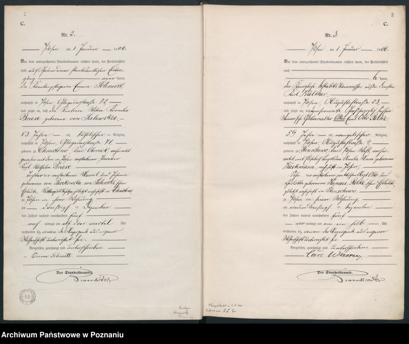 Obraz z jednostki "Księga miejscowa zgonów"