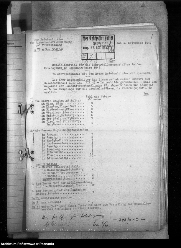 Obraz 5 z jednostki "Haushaltsmitte für Lehrerbildungsanstalten"