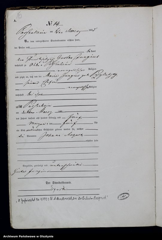 image.from.unit.number "Haupt-Geburts-Register Nr 1 - 91"