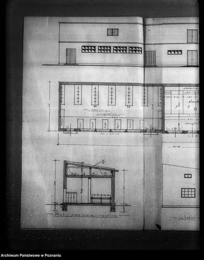 Obraz 5 z jednostki "/Projekt szatni, stajni, wozowni, i składnicy na butle tlenowe na terenie I Oddziału Fabryki H. Cegielskiego w Poznaniu/"