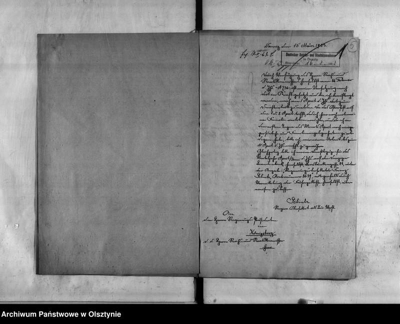 image.from.unit.number "Personal-Akten den Regierungsobersekretär als Büreauvorsteher Franz Schulz"