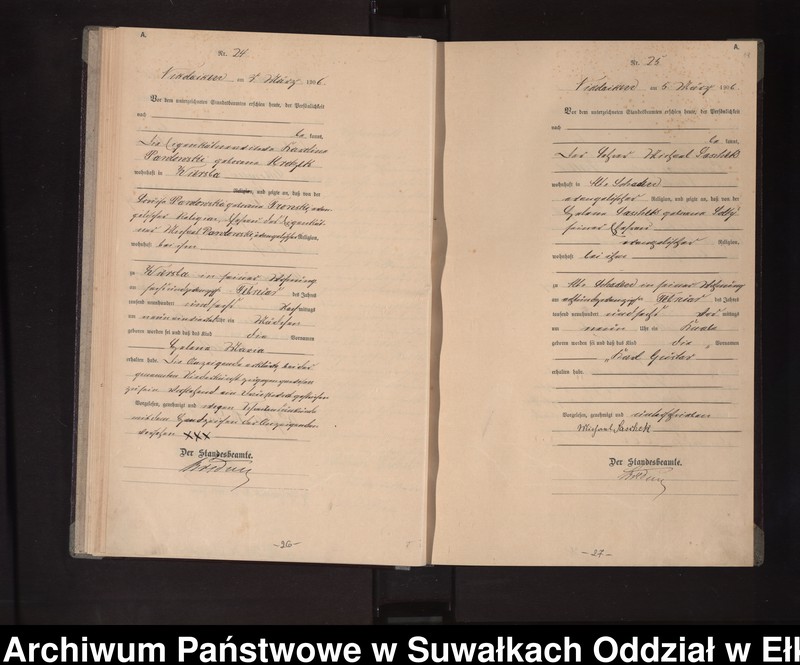 Obraz 17 z jednostki "Geburts-Haupt-Register des Königlichen Preussischen Standes-Amtes Nikolaiken Kreis Sensburg"