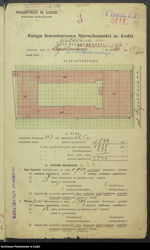 image.from.unit.number "Księga inwentarzowa nieruchomości m. Łodzi ul. Więckowskiego"