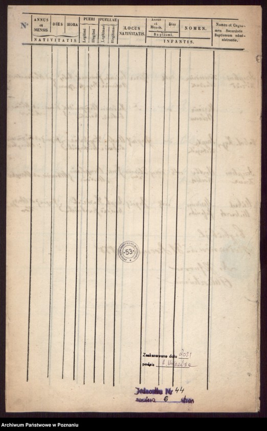 Obraz 6 z jednostki "Liber Baptisatorum."