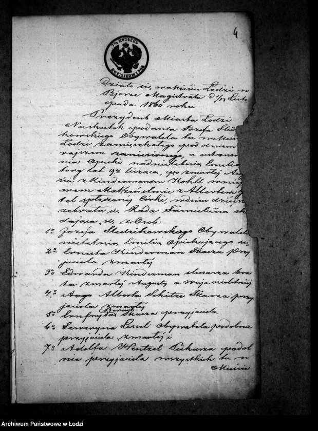 Obraz 8 z jednostki "Akta tyczące się ustanowienia opieki nad nieletnią Emilią Ingeborg po zmarłej Auguście z Kindermanów Kohl"