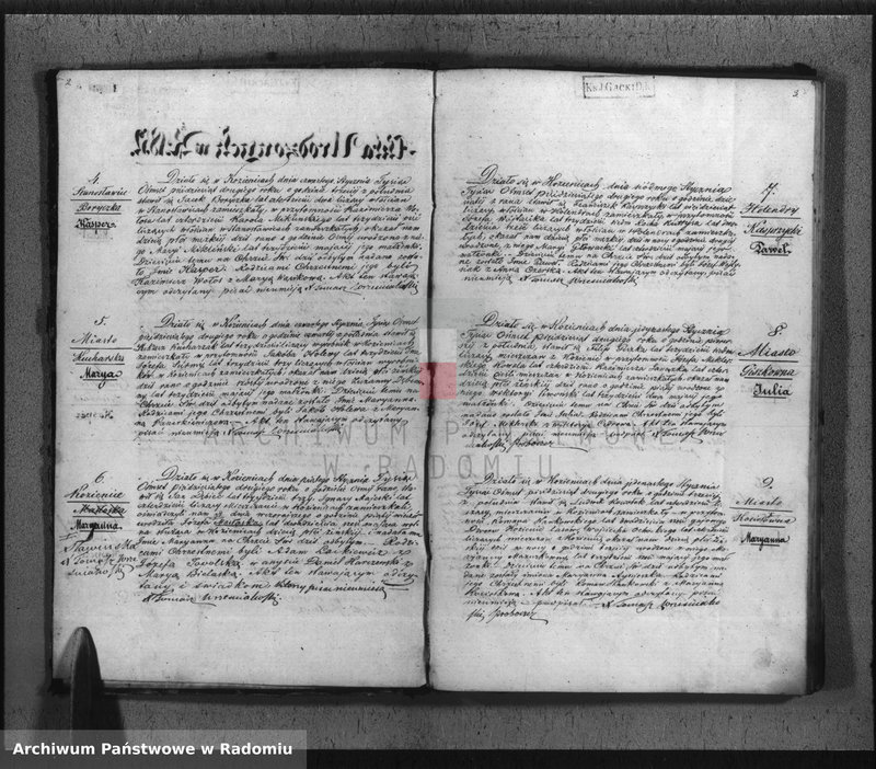 Obraz 4 z jednostki "Duplikat Aktów Cywilno - Religijnych Urodzenia, Zaślubienia, Zejścia Parafii Kozienice na Rok 1852"