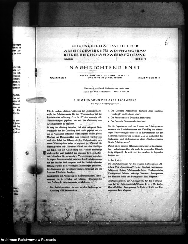 Obraz 10 z jednostki "Arbeitsgewerke (zarządzenia, wzory druków)"