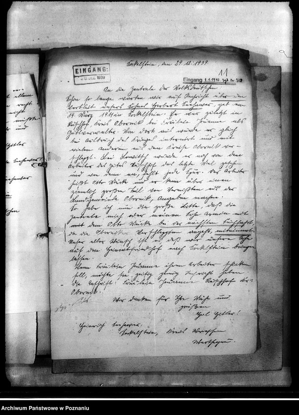 Obraz 15 z jednostki "Korespondencja w sprawie miejscowych Niemców, którzy zginęli w 1939 roku S - Z"