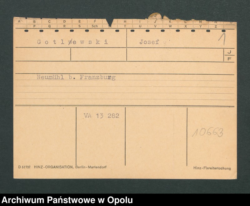 Obraz 3 z jednostki "[Gotlewski Josef, Neumühl bei Franzburg]"