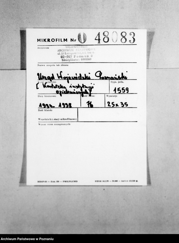 Obraz 2 z jednostki "/Kartoteka instytucji opiekuńczych/"