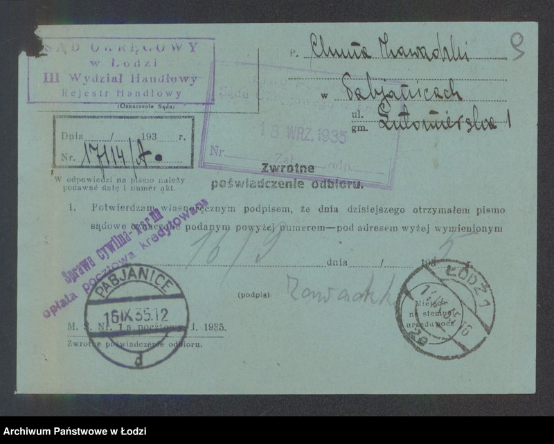 Obraz 11 z jednostki "Chuna Zawadzki i Syn- sprzedaż paszy, wyrobów tytoniowych i artykułów spożywczych"