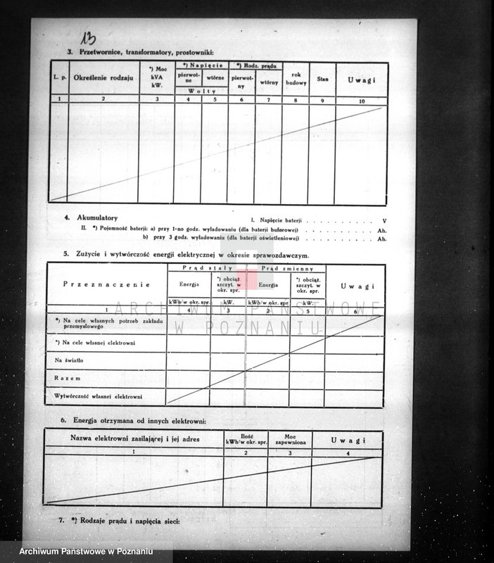 Obraz 17 z jednostki "Kwestionariusz Gazowni Miejskiej w Rogoźnie pow. obornicki"