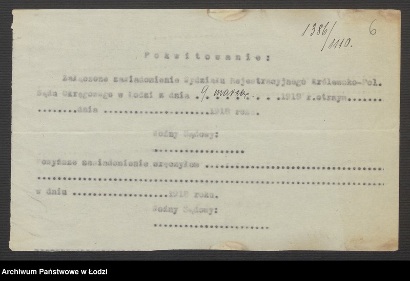 Obraz 8 z jednostki "Jakób Weinberg - sprzedaż towarów manufakturowych"