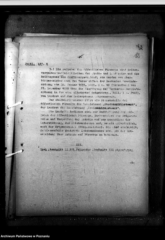 Obraz 17 z jednostki "Protokoły z konferencji, zarządzenia i korespondencja w sprawie opieki społecznej"