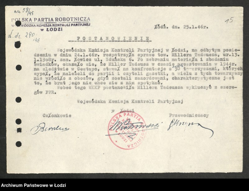 Obraz 16 z jednostki "Postanowienia [i oskarżenia] Komisji"